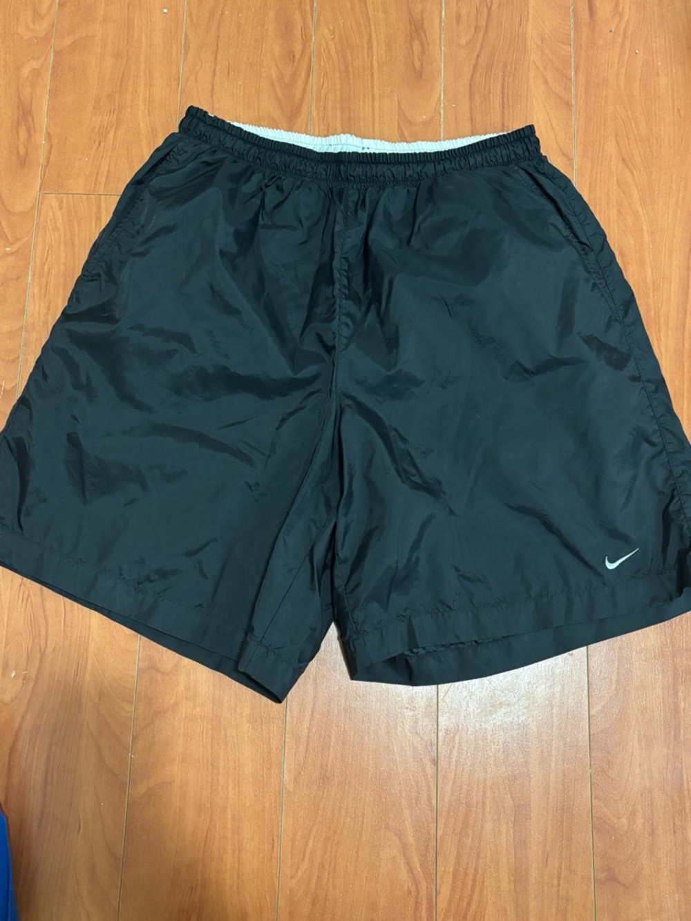 Nike Black Men’s Athletic Shorts with Silver Swoosh